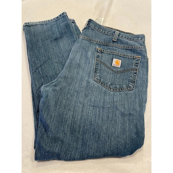 Carhartt Mens Straight Traditional Fit Jeans 40 x 30 Medium Wash Denim 5-Pocket - Picture 12 of 12